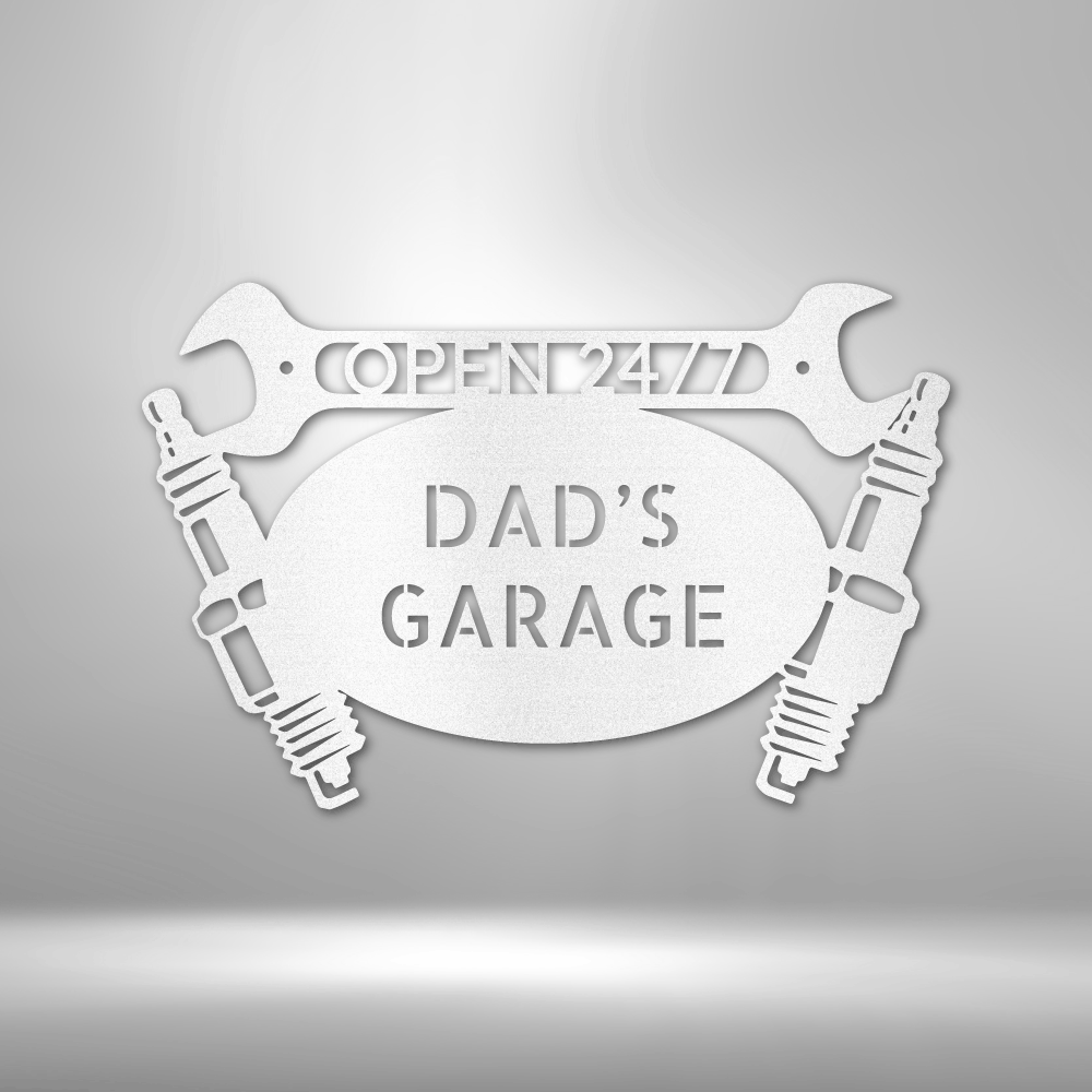 Car Garage Monogram - Personalized Steel Sign - Throttle Society
